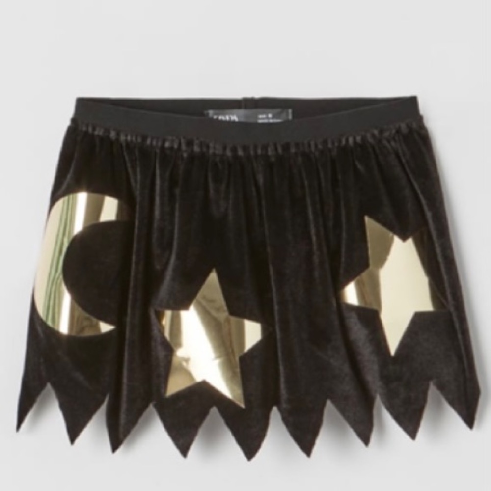 ZARA KIDS Velvet Stars and Moon Skirt